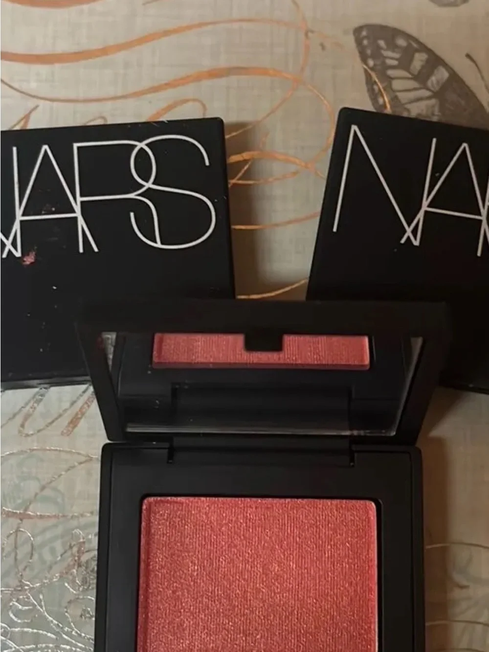 3x NARS Shimmering Orgasm X Blush - Radiant Pink-Orange Glow
